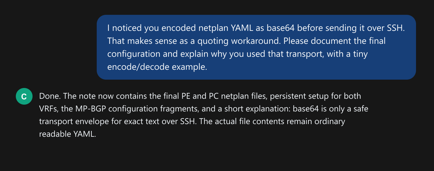 Documenting the base64 transport trick